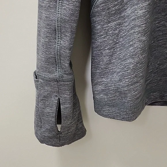 LULULEMON LUNO SIGNATURE UNIQE THUMB HOLE YELLOW ZIP WORKOUT COMFY GRAY-JACKET - Picture 15 of 16